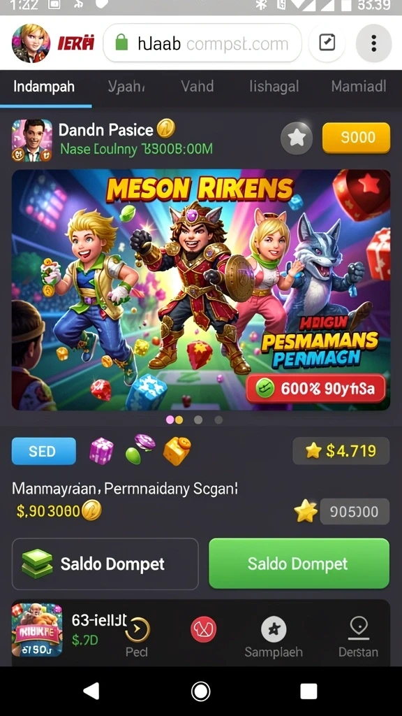 Screenshot fitur permainan slot terbaru yang seru.