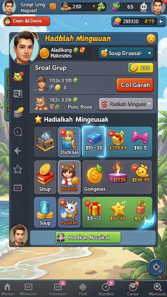 Pemandangan permainan yang memukau dan detail.