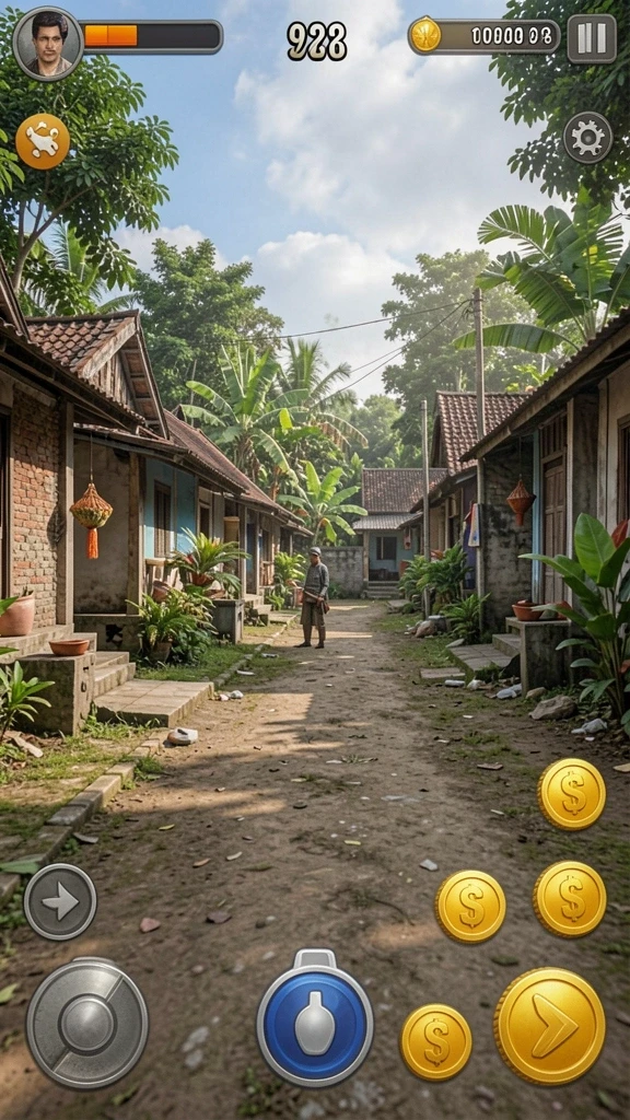 Tantangan seru di setiap level permainan.