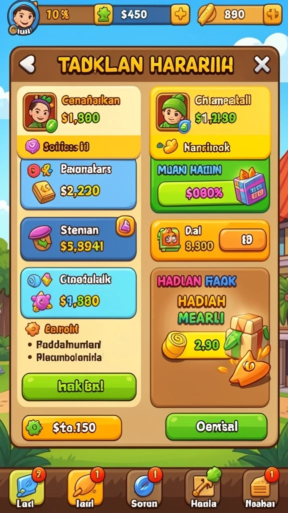 Tampilan antarmuka yang modern dan menarik.