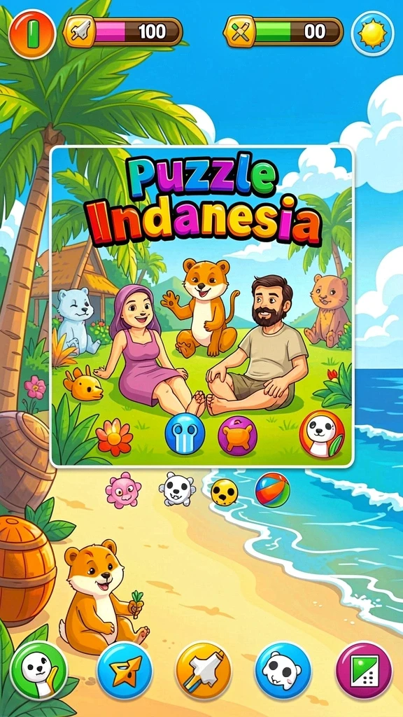 Tampilan awal permainan dengan grafis menawan.
