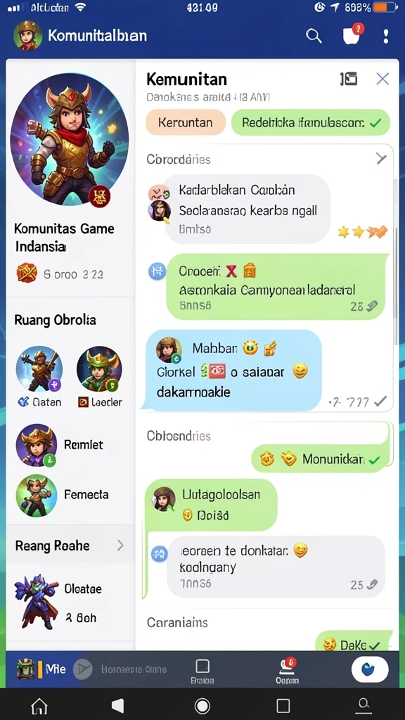 Tangkapan layar dari fitur kustomisasi karakter yang beragam.