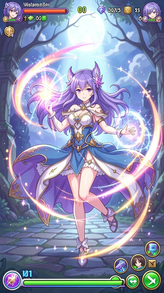 Tangkapan layar menampilkan berbagai item dan power-up yang tersedia.
