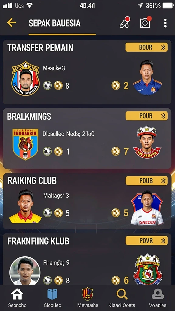 Panel promosi dengan berbagai bonus menarik untuk pemain.