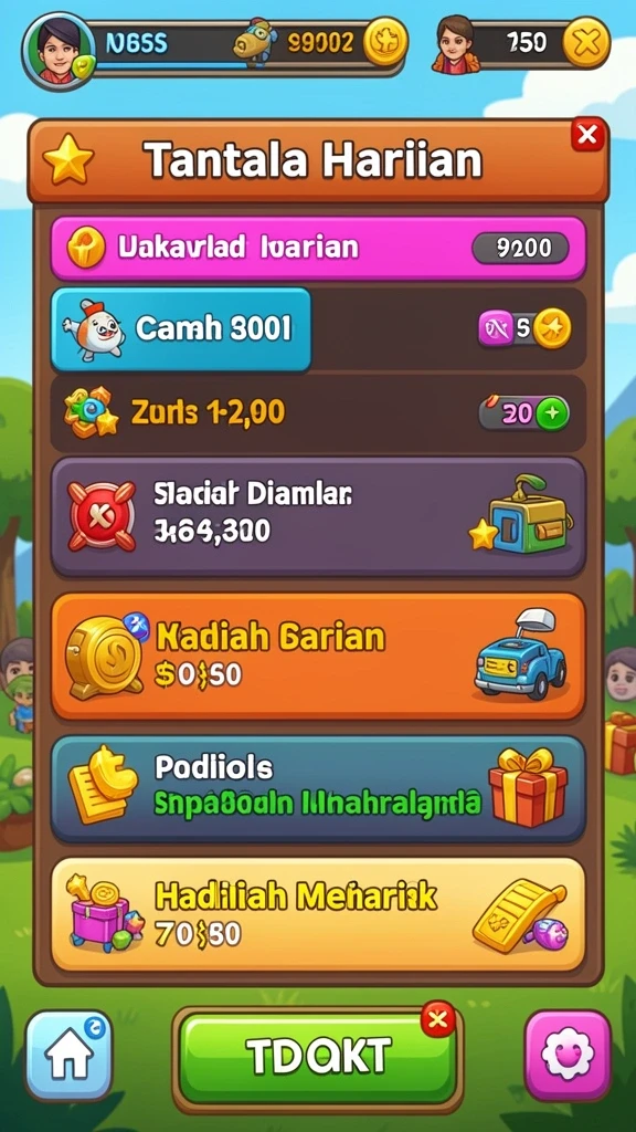 Tampilan awal yang intuitif dan menarik.